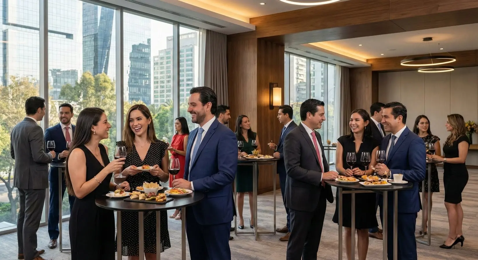 Evento corporativo con servicio de bebidas